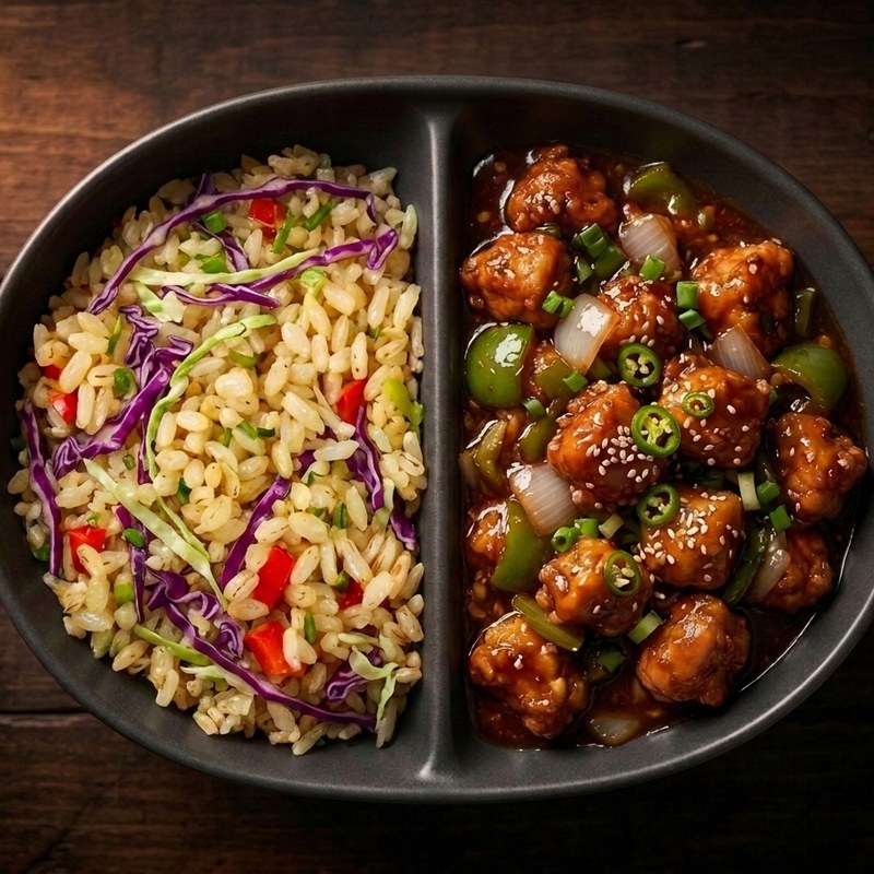 Asian Chicken Chilli Red Rice